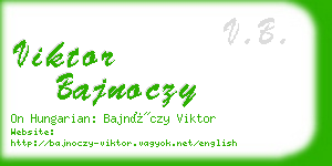 viktor bajnoczy business card